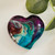 medium heart, deep technique using purple, green, blue, and red