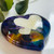 heart keepsake with flower petals