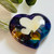 heart keepsake with flower petals