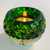 green diamond dish with gold metallic