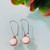 bezel dangle earrings