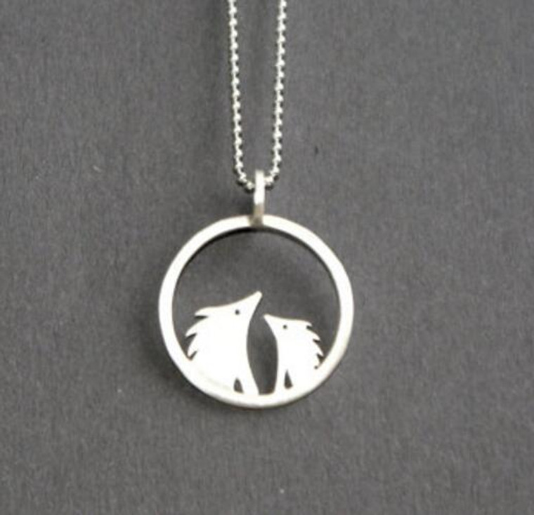 mother & child hedgehog necklace