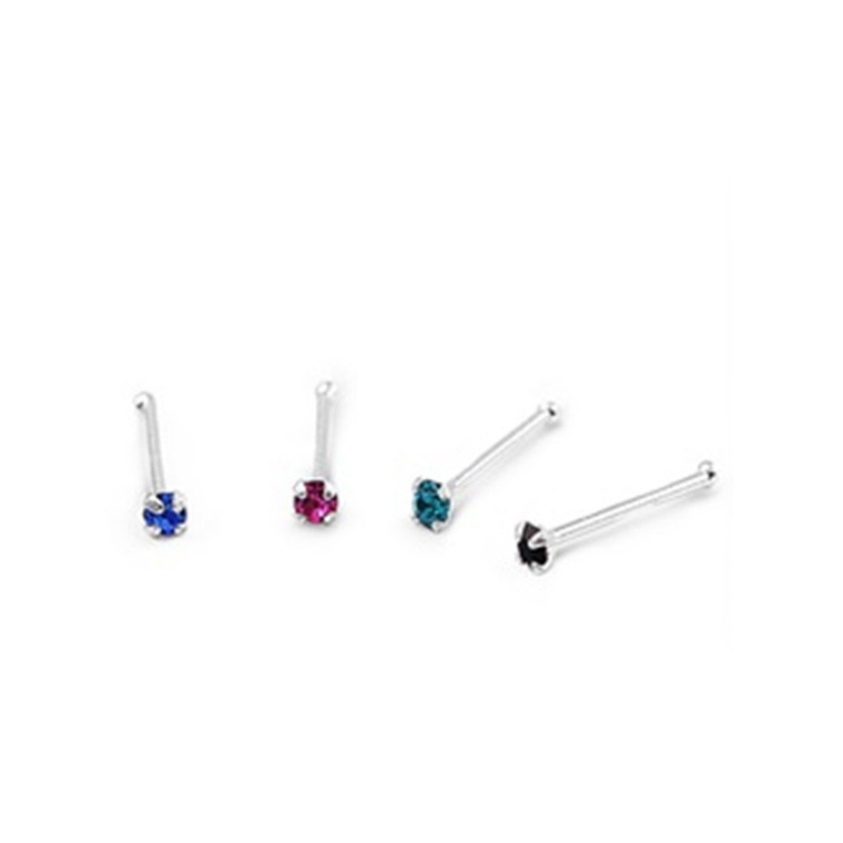 crystal tiny nose bone stud in colors