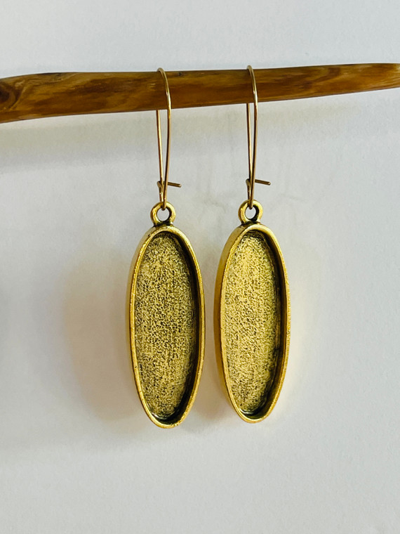 oval dangle earrings