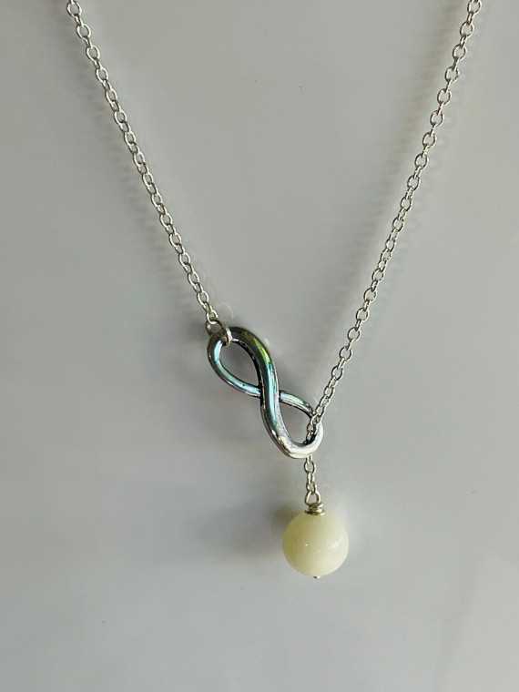 infinity pearl necklace