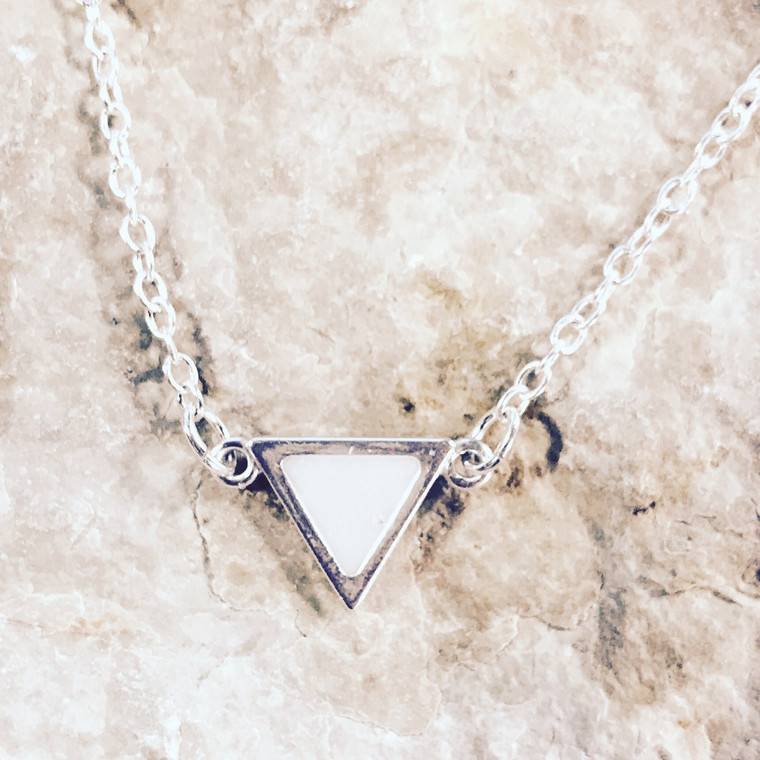 triangle link necklace