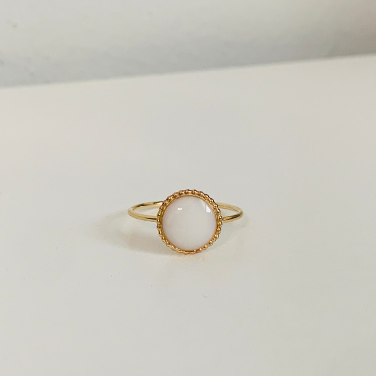 beaded gold ring