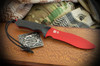 Spartan-Ronin Training Knife - Anodized Red Aluminum with Black Delrin Handle