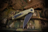 Poros folding knife (Lock Side) - OD Green G10 Scales.