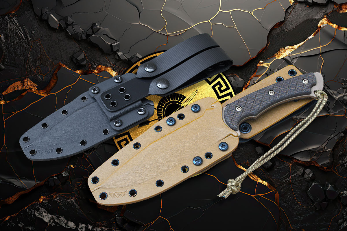 Spartan Phrike Self Defense/Utility Knife & Chattanooga Leather
