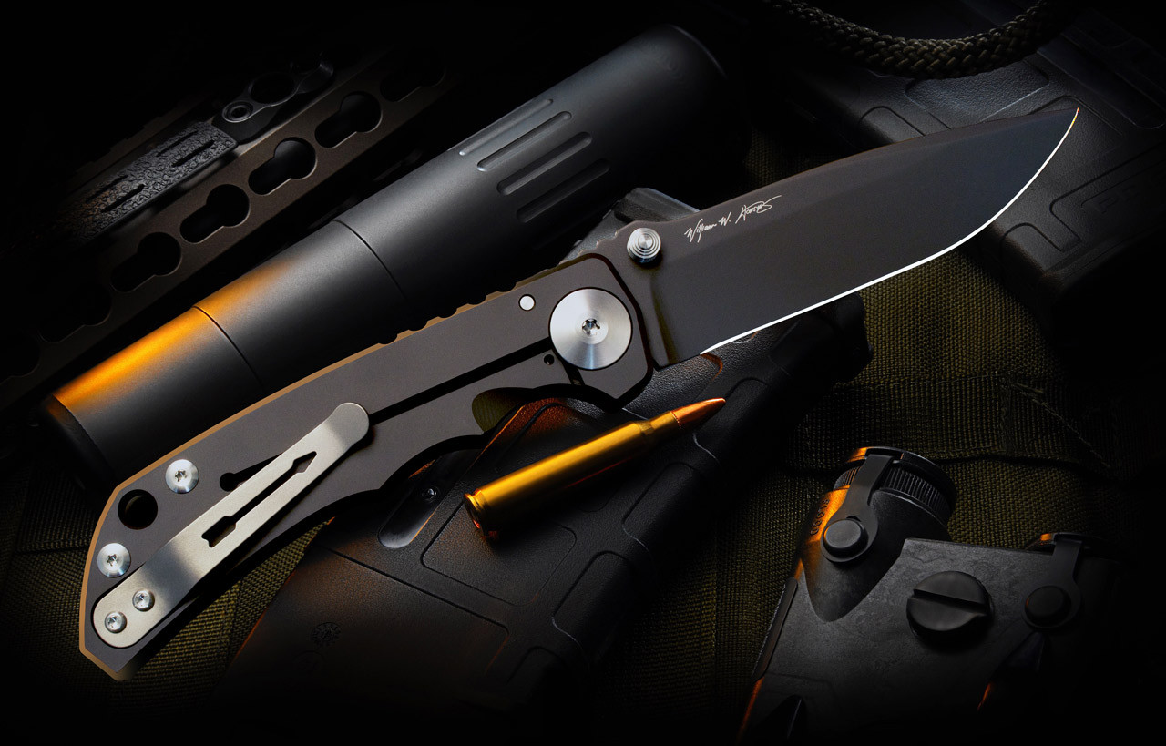 Spartan Harsey Folding Knife - Black DLC: Excellence Redefined