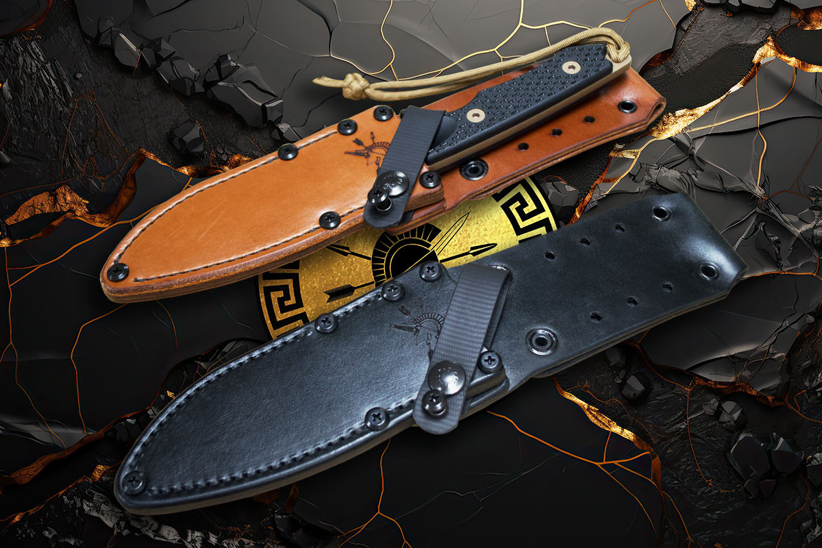 Spartan-Ronin Shinto - Leather Sheath - Pineland Cutlery, Inc dba