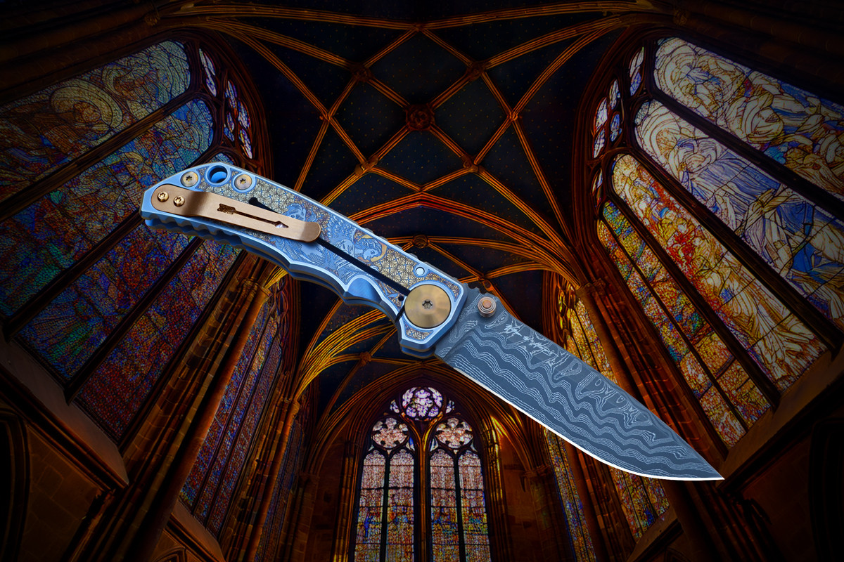 ディアブロ　ジーニー　foil Spartan-Harsey Folder - Angel Edition - Chad Nichols Damascus