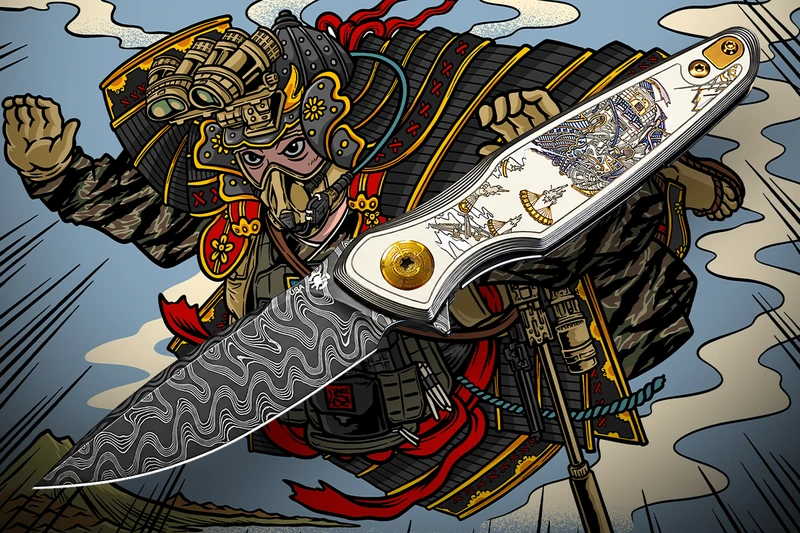 Spartan-Ronin Wind Damascus