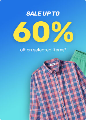 Sale up to 60% off on selected items*