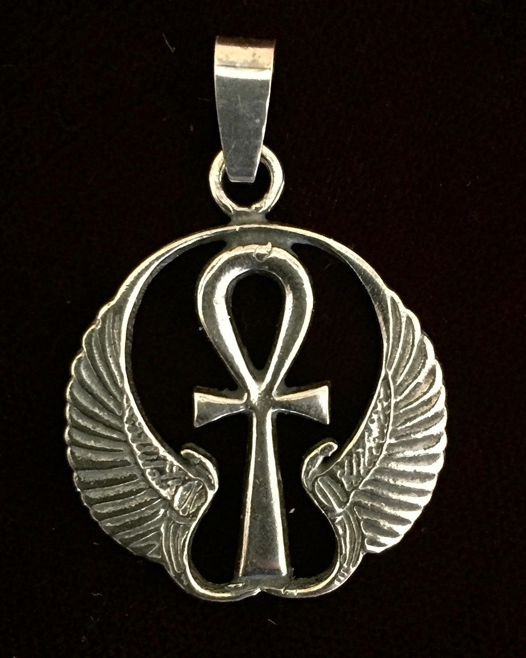 Ankh with Protective Wings of Isis