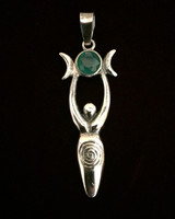 Goddess of Spiral (with Chrysoprase)
