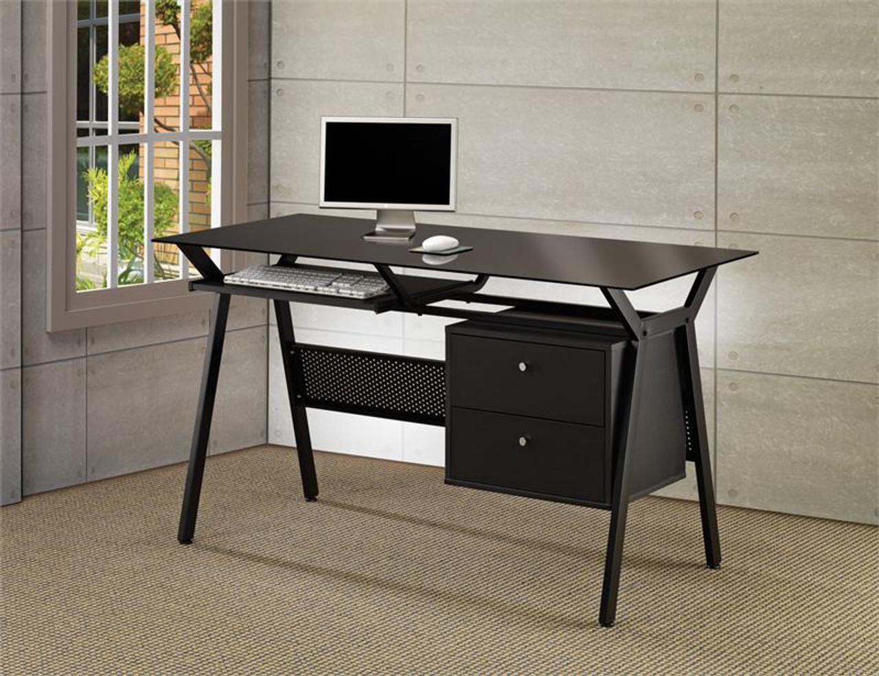 metal top desk