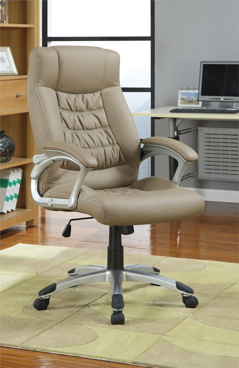 Beige Leather like Executive Chair