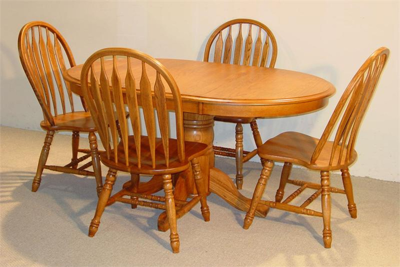 golden oak dining room set