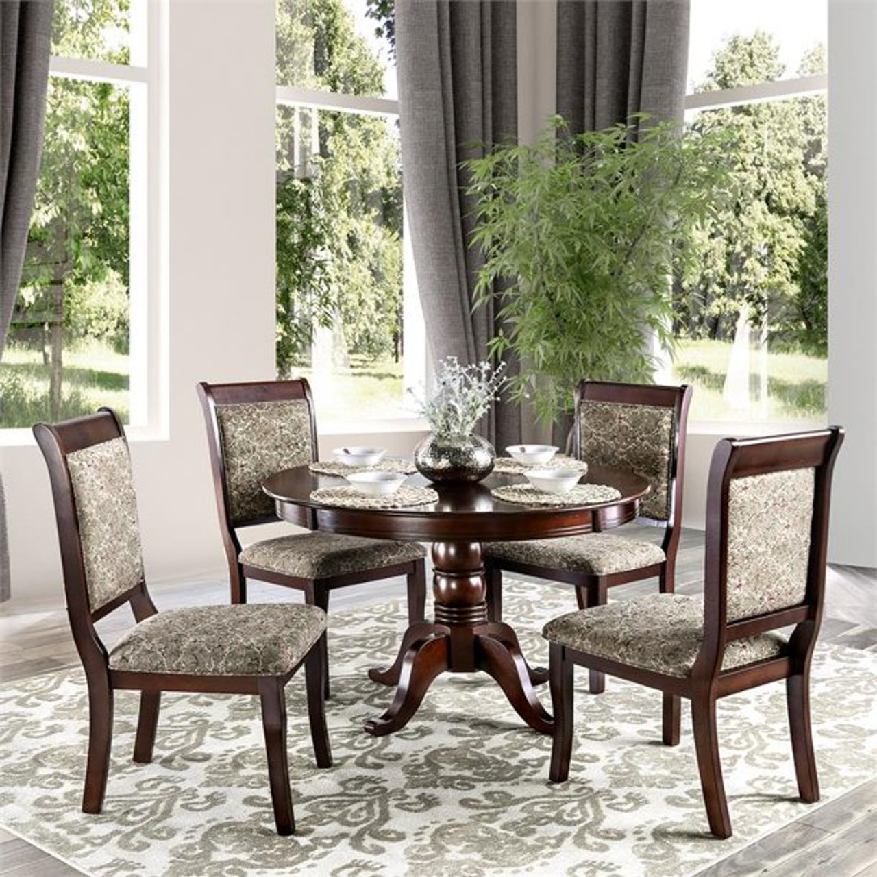 4 seat round dining table set