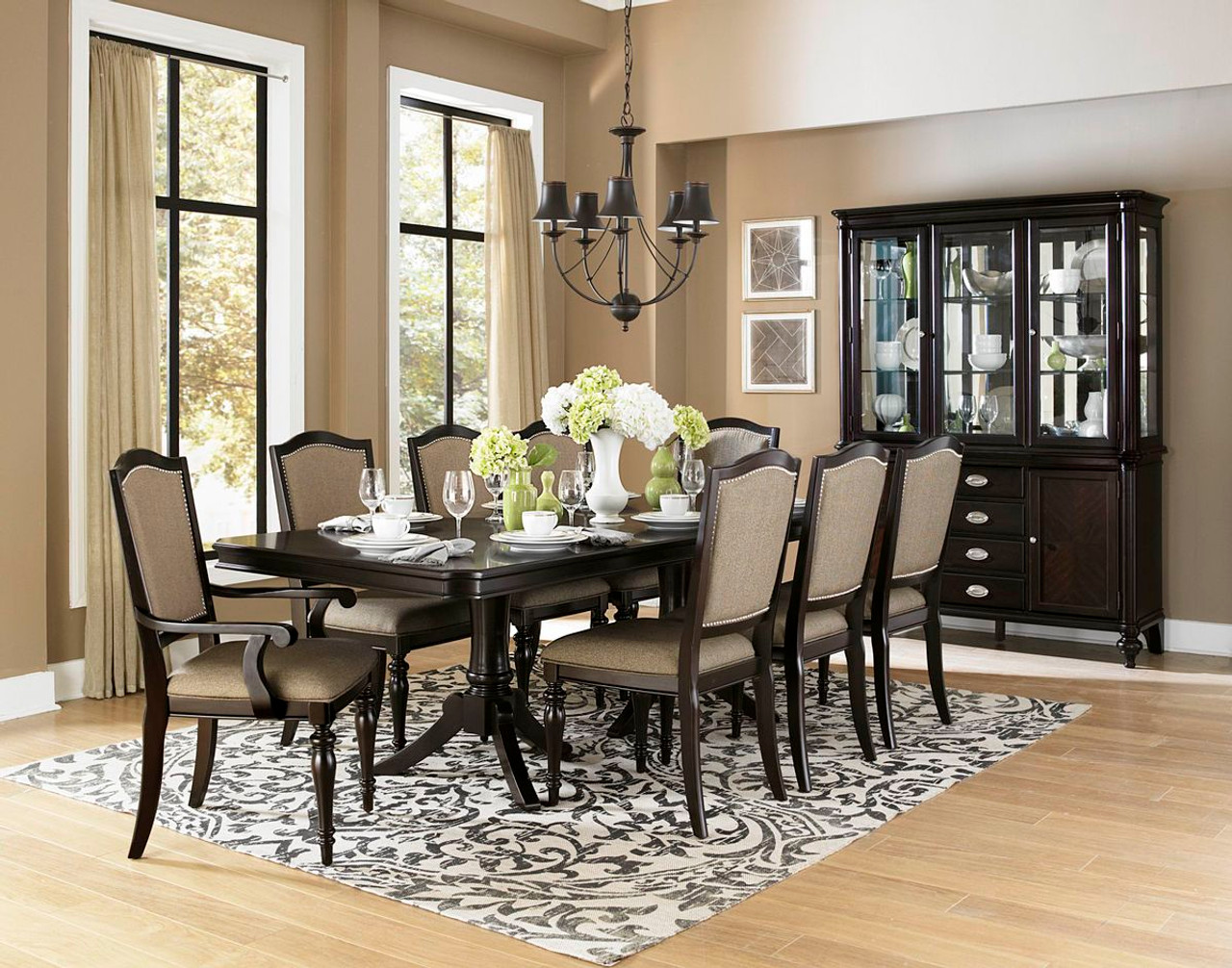 Dark wood 2025 dining room sets