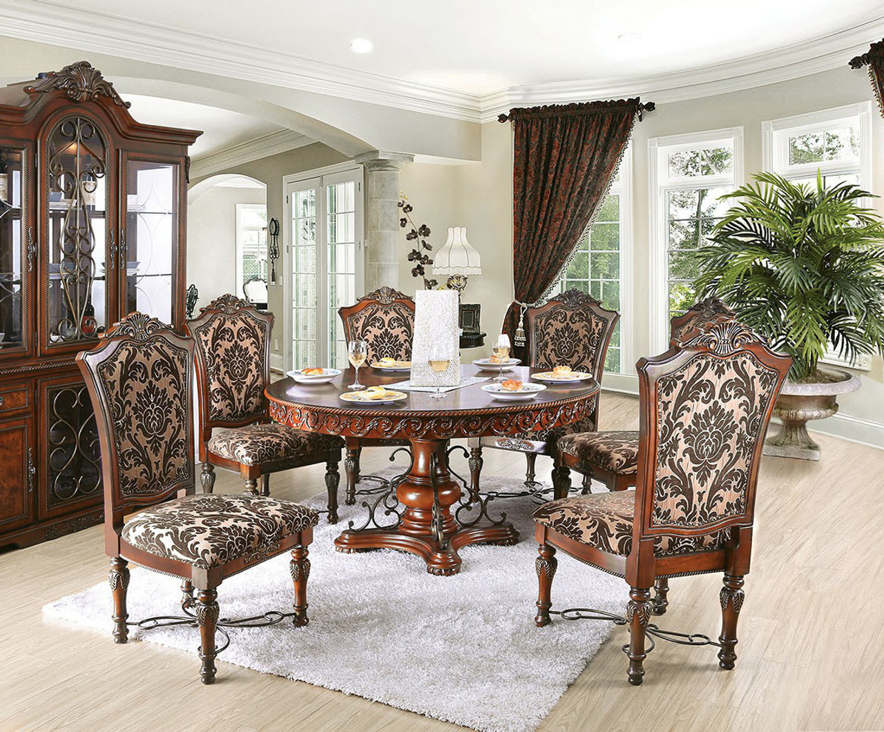 round formal dining room table