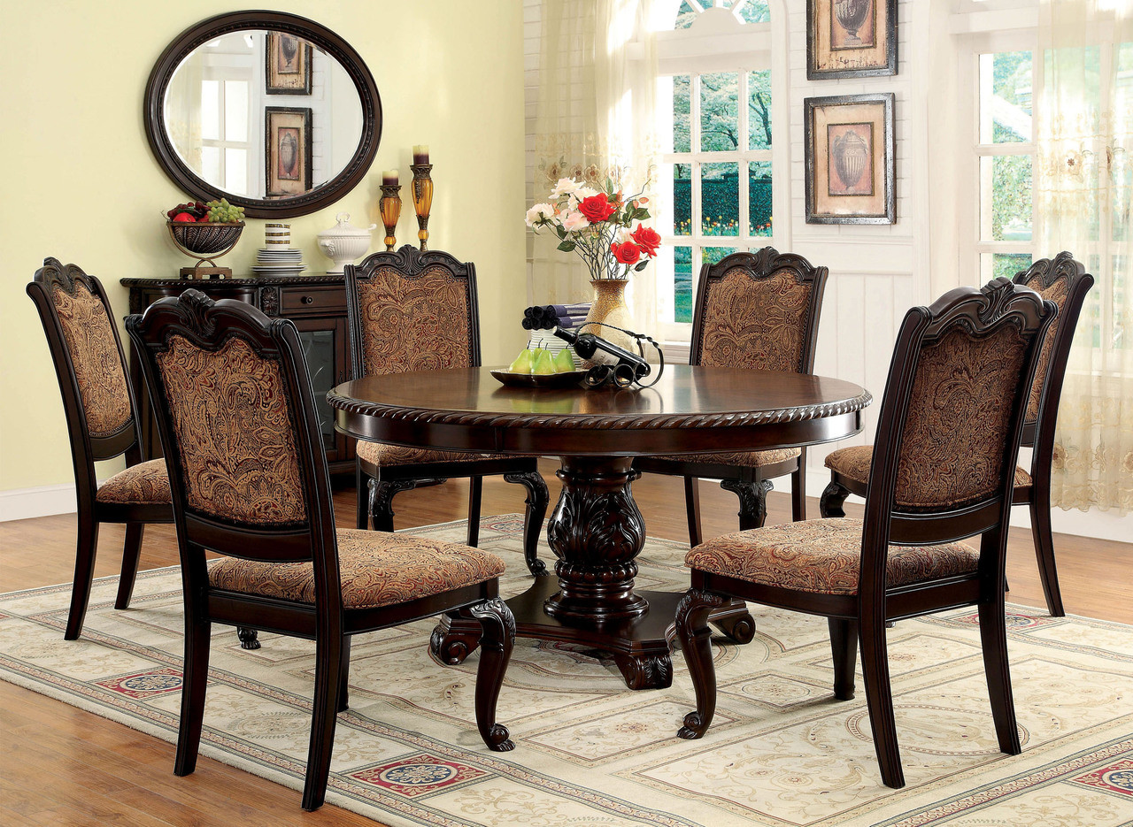 Round Dining Room Table With Six Chairs