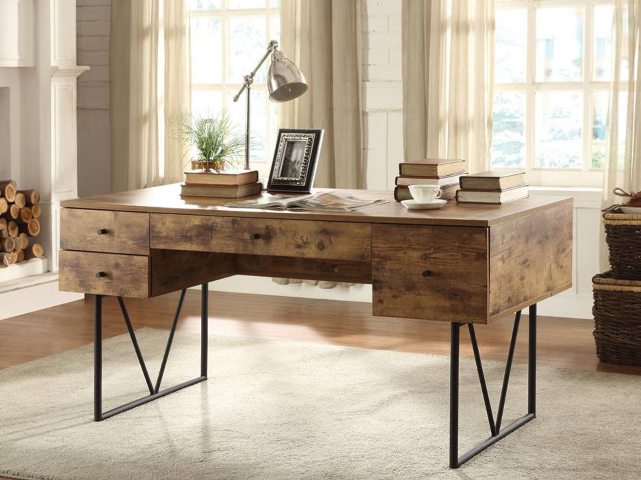 industrial style writing desk