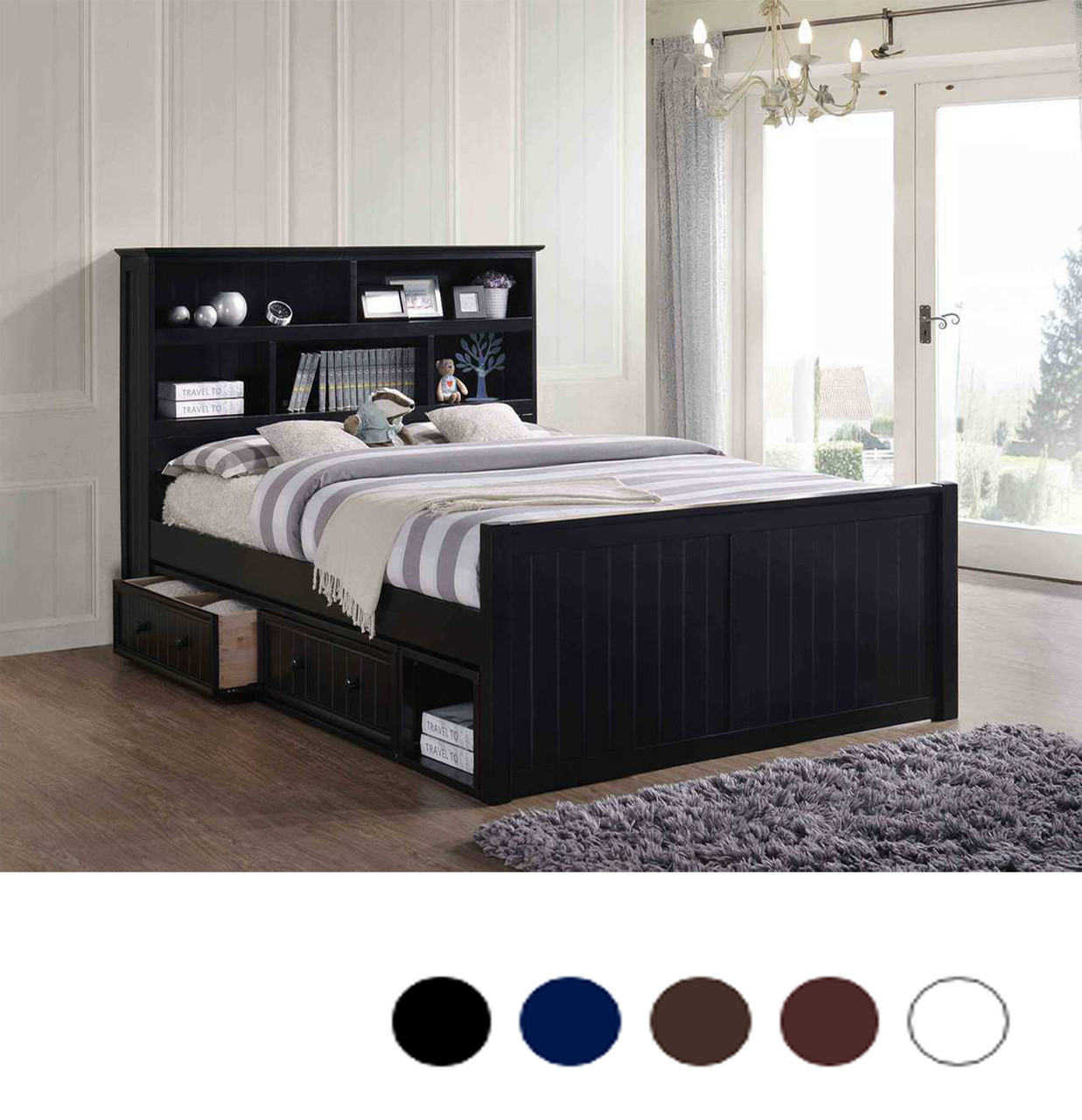 queen size captains bed with storage