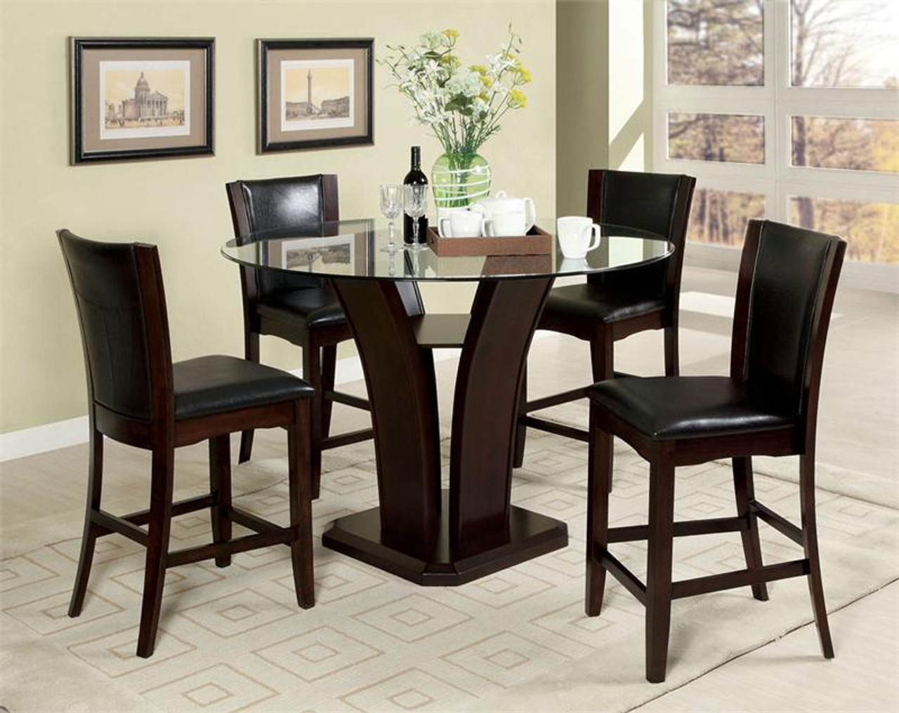 counter high dining table set