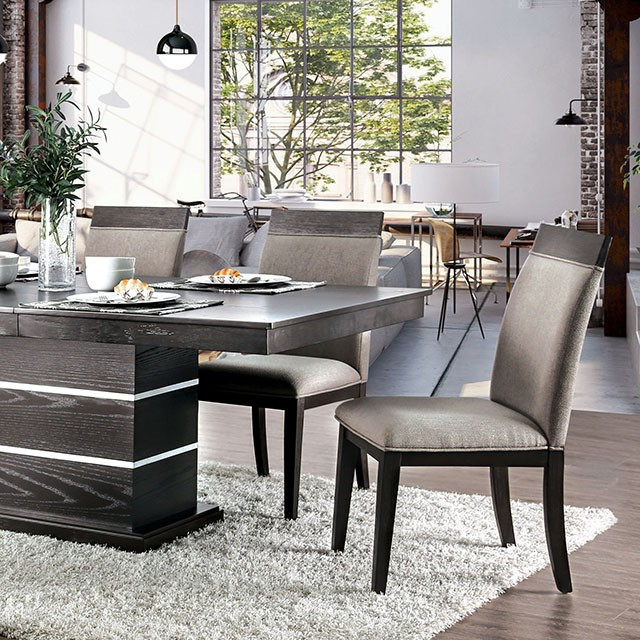 Townsend Expandable Pedestal Dining Table w/ Six Chairs