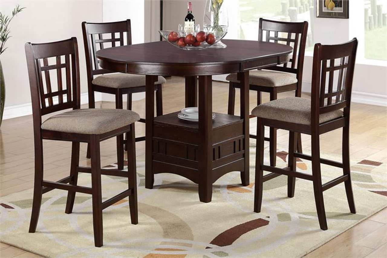 oval counter height dining table set