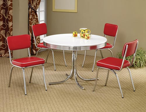 Round Chrome Retro Dining Table Round Chrome Retro Dining Table