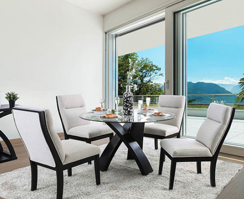Jasmin 5 Piece Glass Dining Room Set | CM3393RT
