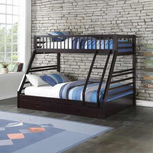 Bradford Twin XL over Queen Bunk Bed w/ Drawers