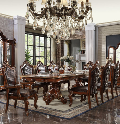 Palace 120 inch Expandable 9 PC Dining Table Set Palace 120 inch Expandable 9 PC Dining Table Set