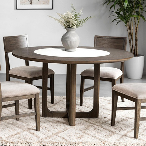 54 inch Round Padestal Dining Table Set