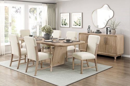 extendable oak dining table set with upholstered chairs