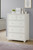 Dillon 5 drawer chest in white finish