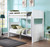 dillon white twin over twin bunk bed for vacation Homes