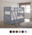 Dillon Gray Twin Bunk with Trundle Underneath