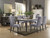 Ercole White Marble Dining Table with Six Chairs