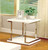 Contemporary White Gloss Chrome End Table