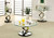 Round Satin Glass Coffee Table Set Round Satin Glass Coffee Table Set