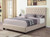 Chloe oatmeal linen tufted upholstered bed with button tufted headboard