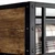 Twin metal loft bed with built-in desk and ladder industrial design