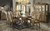 Chateau de Chambord Gold Patina 7pcs Extending Dining Table Set for 8 to 10
