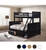 Dillon XL Twin over Queen Wood Bead-Board Bunk Bed 