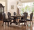 traditional double pedestal dining table set with Leatherette Chairs